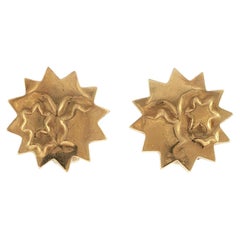 Pendientes vintage de clip con forma de estrella de Tiffany & Co. de Angela Cummings, en oro amarillo de 18 quilates