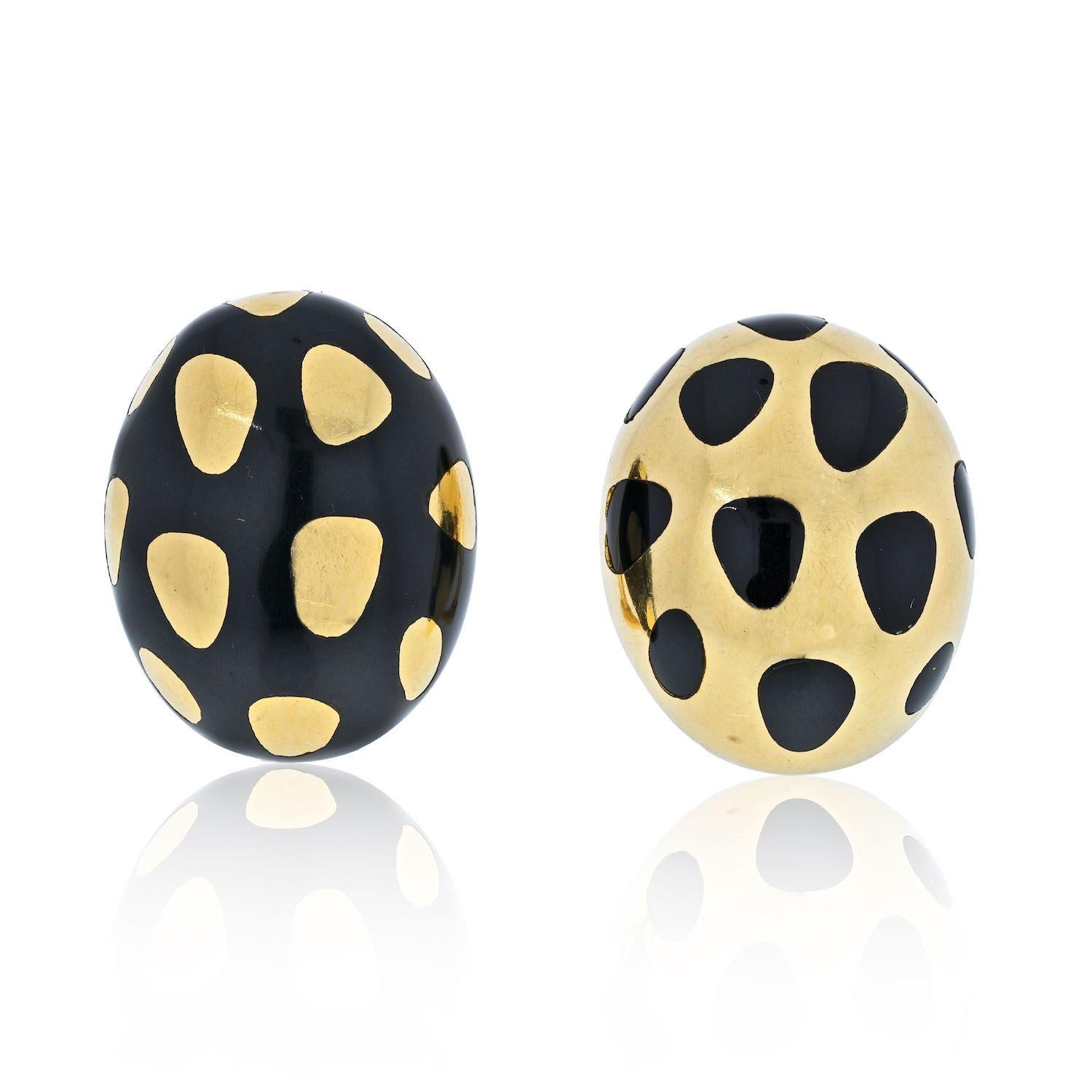 Tiffany & Co. Angela Cummings Oro amarillo de 18 quilates con incrustaciones positivas y negativas Moderno en venta