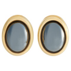 Tiffany & Co. Angela Cummings 18k Yellow Gold Hematite Clip-On Earrings