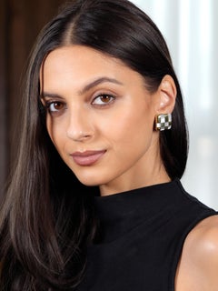 Tiffany & Co Angela Cummings 1982 Pearl 18K Vintage Inlay Checkered Earrings