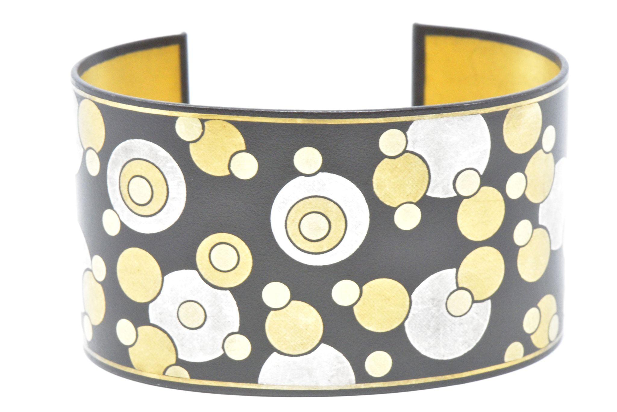Tiffany & Co. Angela Cummings Black Lacquer Iron 24 Karat Gold Cuff Bracelet 3