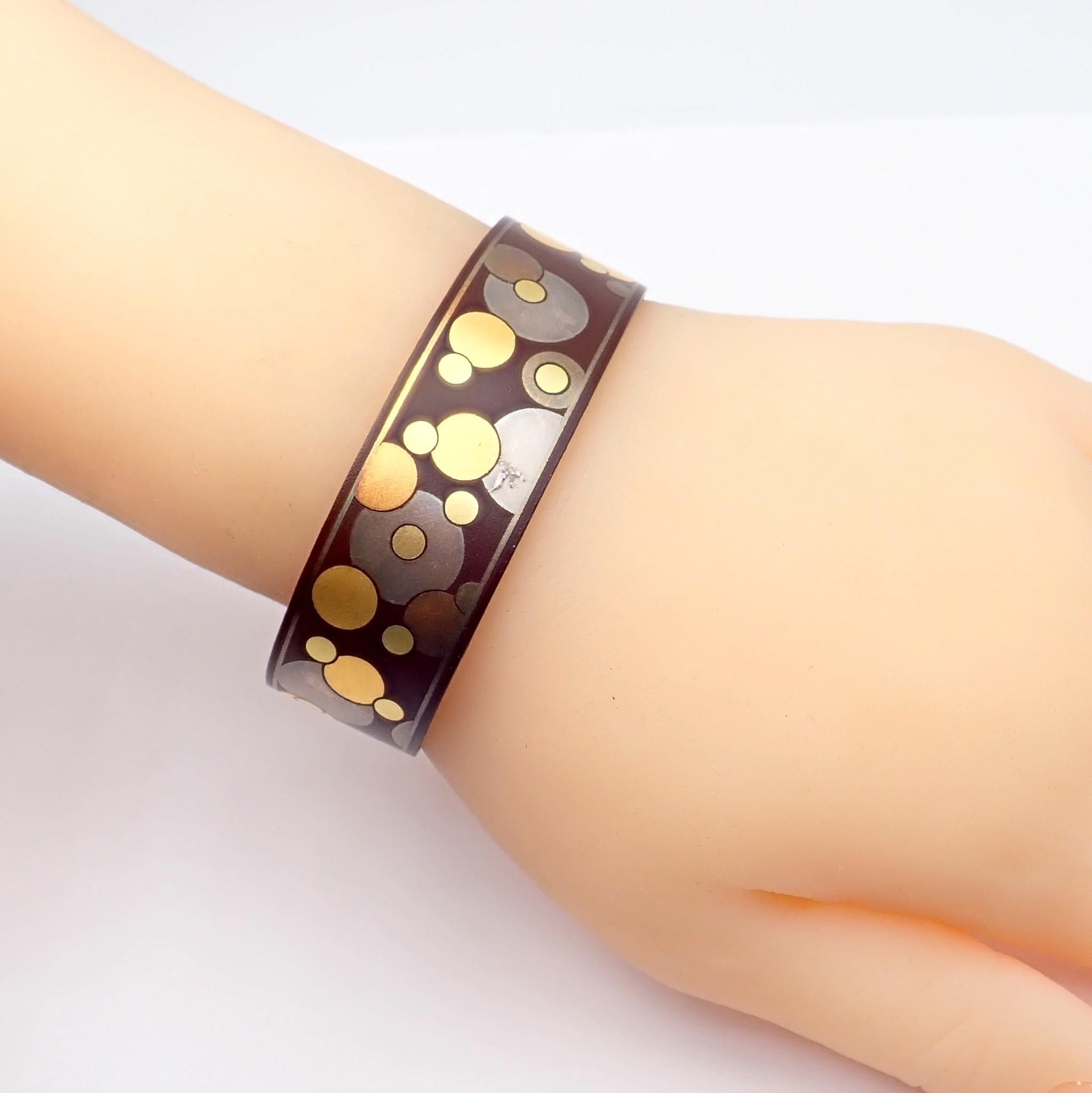 Tiffany & Co. Angela Cummings Black Lacquer Iron and Yellow Gold Cuff Bracelet im Angebot 3