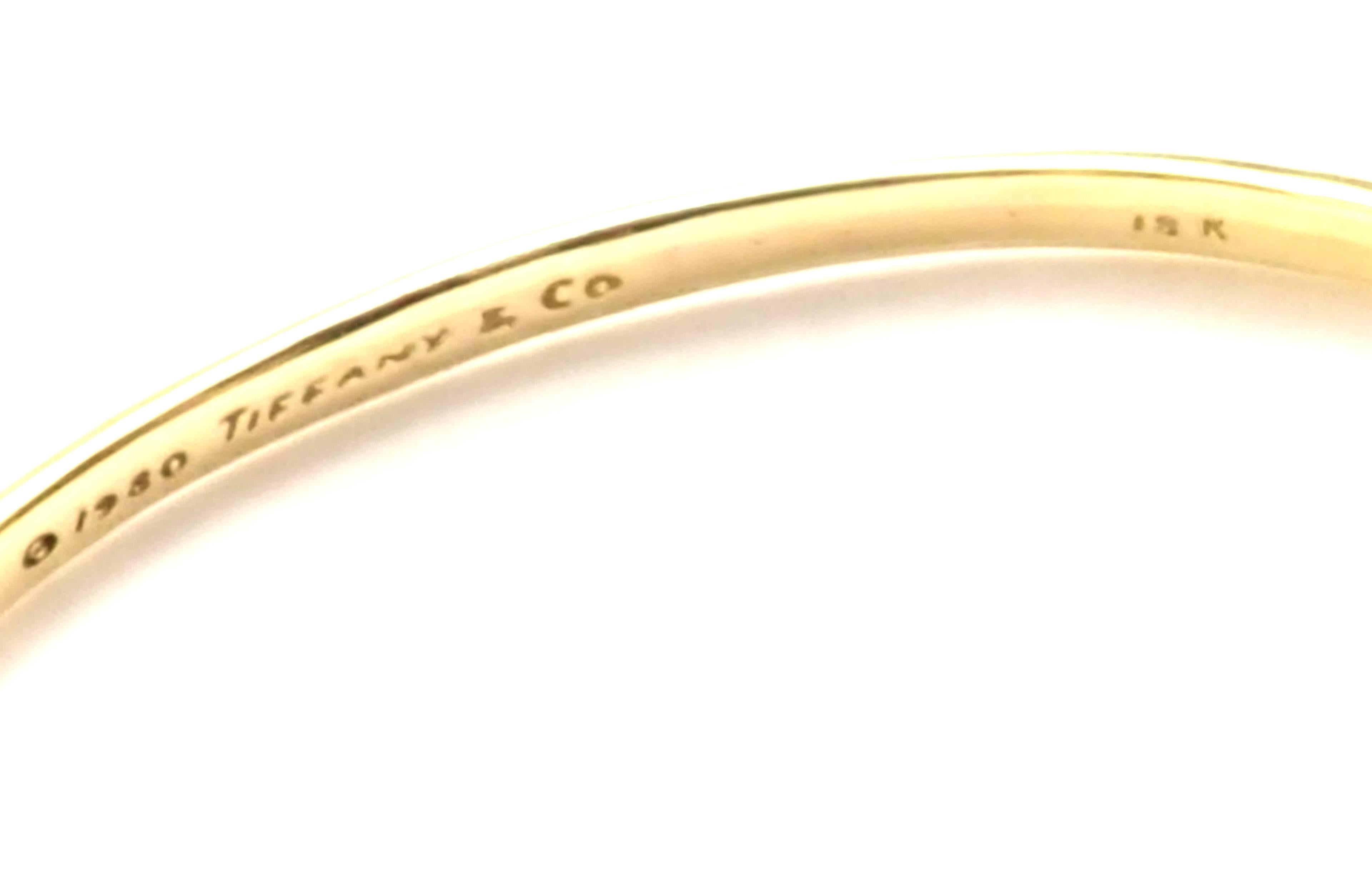Tiffany & Co. Angela Cummings Diamond Yellow Gold Bangle Bracelet, 1980 In New Condition In Holland, PA