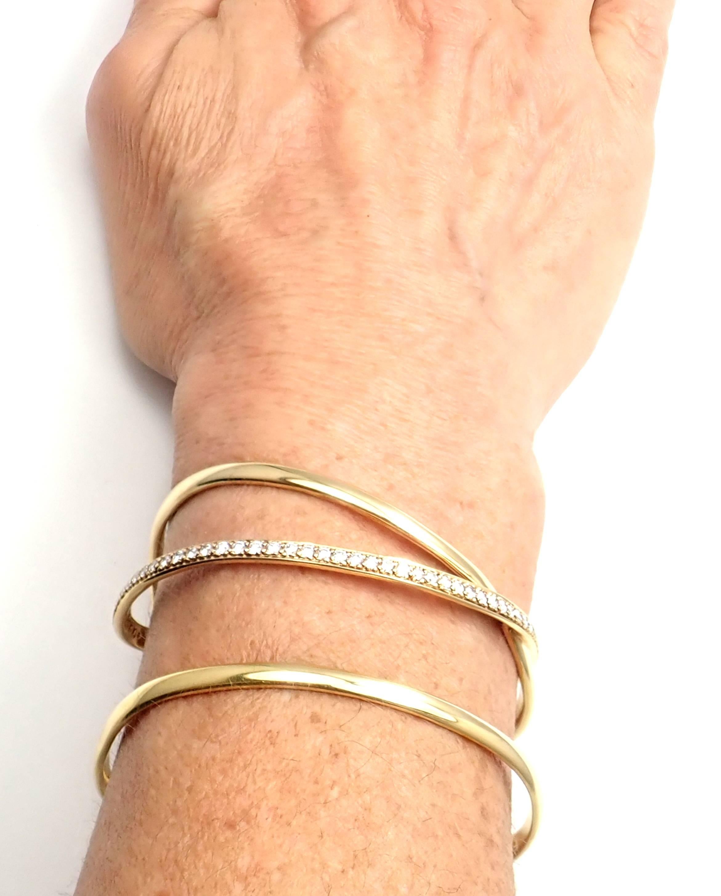 Tiffany & Co. Angela Cummings Diamond Yellow Gold Bangle Bracelet, 1980 1