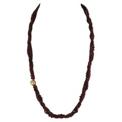 Tiffany & Co. Angela Cummings Garnet Beads Motif Long Necklace 31.5"