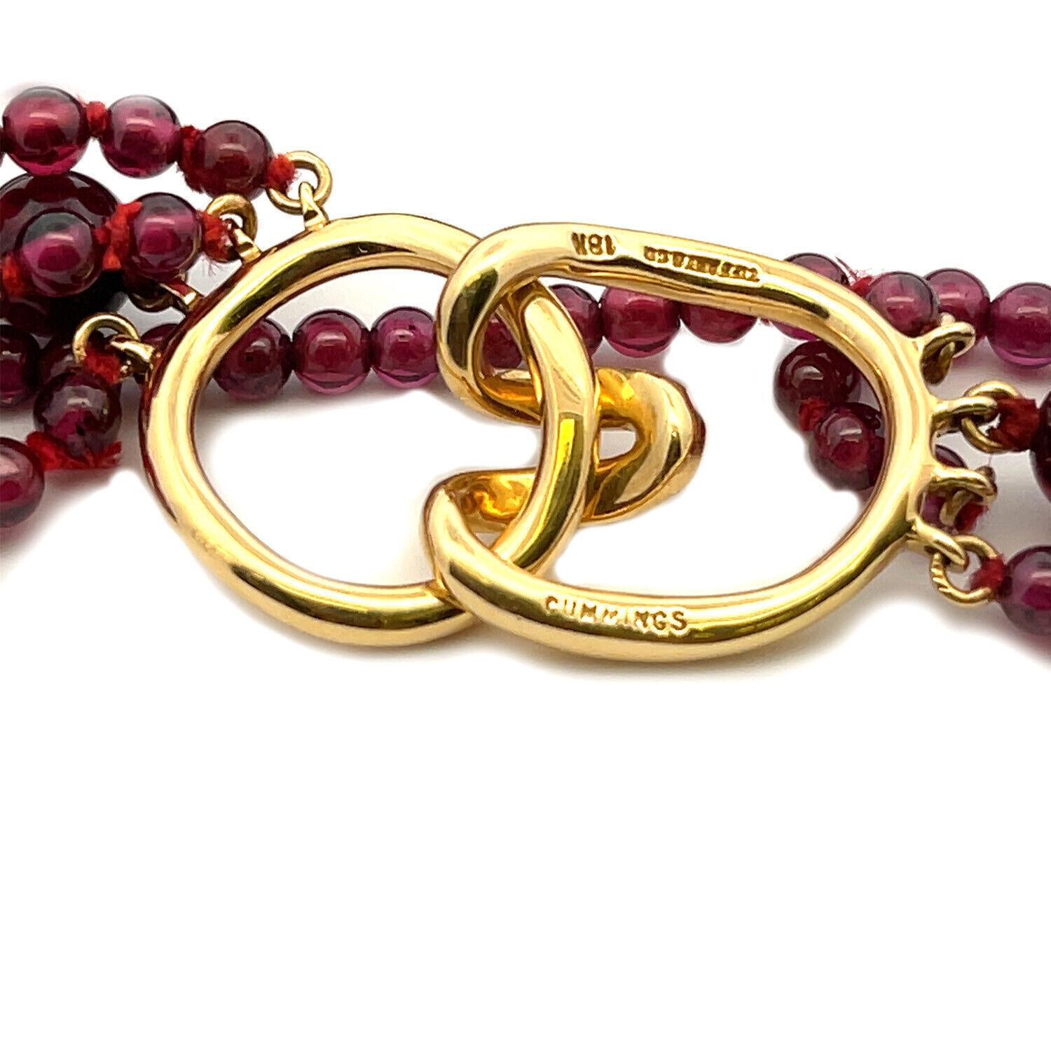 Tiffany & Co. Angela Cummings Lange Halskette mit Granat-Perlen-Motiv 31,5