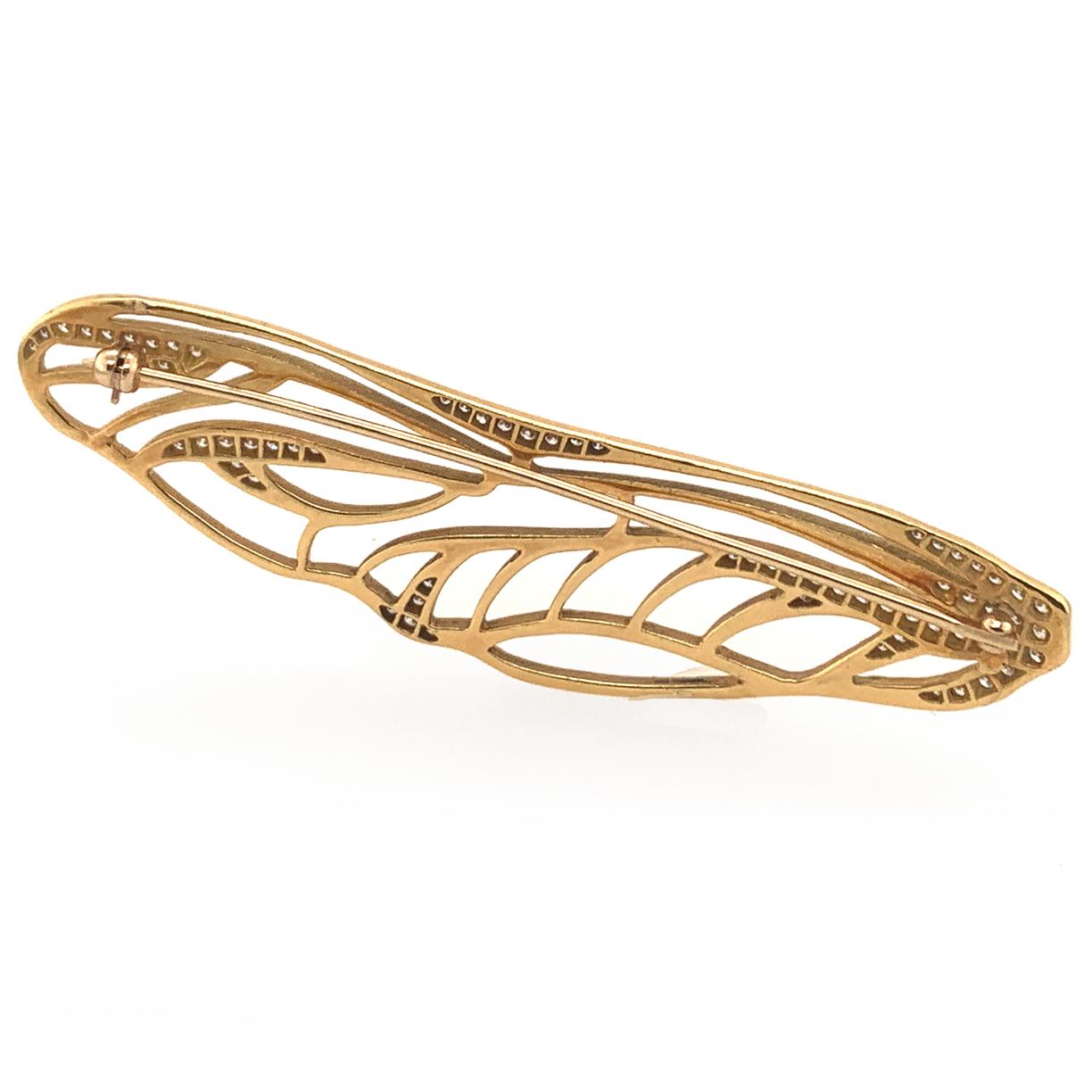 Tiffany & Co. Angela Cummings Gold and Diamond Dragonfly Pin In Good Condition In New York, NY