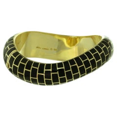 Bracciale a onda in giada nera con intarsi in oro giallo "Angela Cummings" di Tiffany & Co