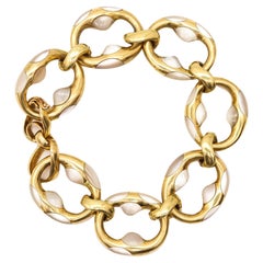 TIFFANY & CO. Angela Cummings Modernist Bracelet In 18Kt Gold With Carved Nacre