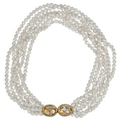 Tiffany & Co Angela Cummings Mother Of Pearl Bead Torsade Inlaid Necklace