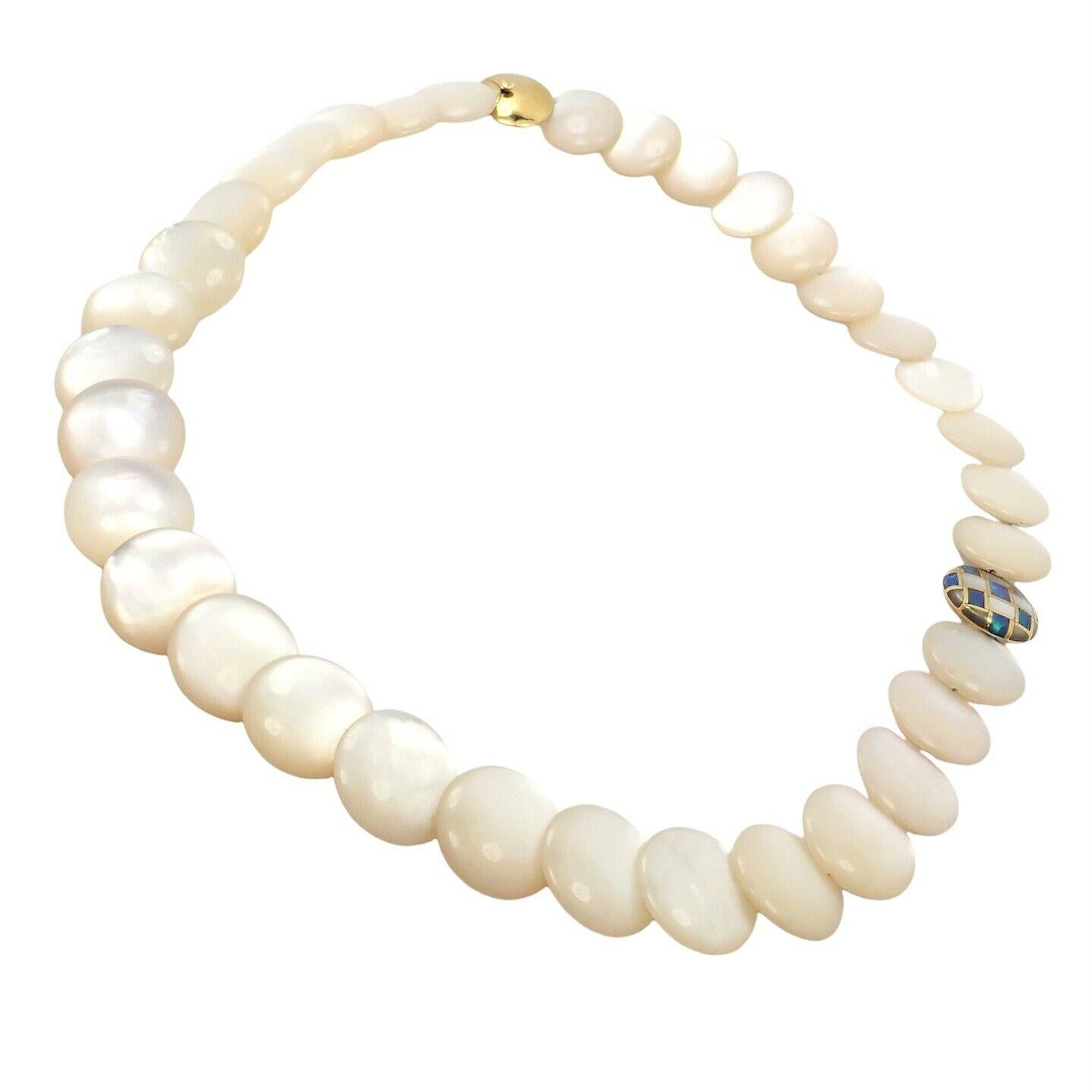 mother of pearl bead necklace