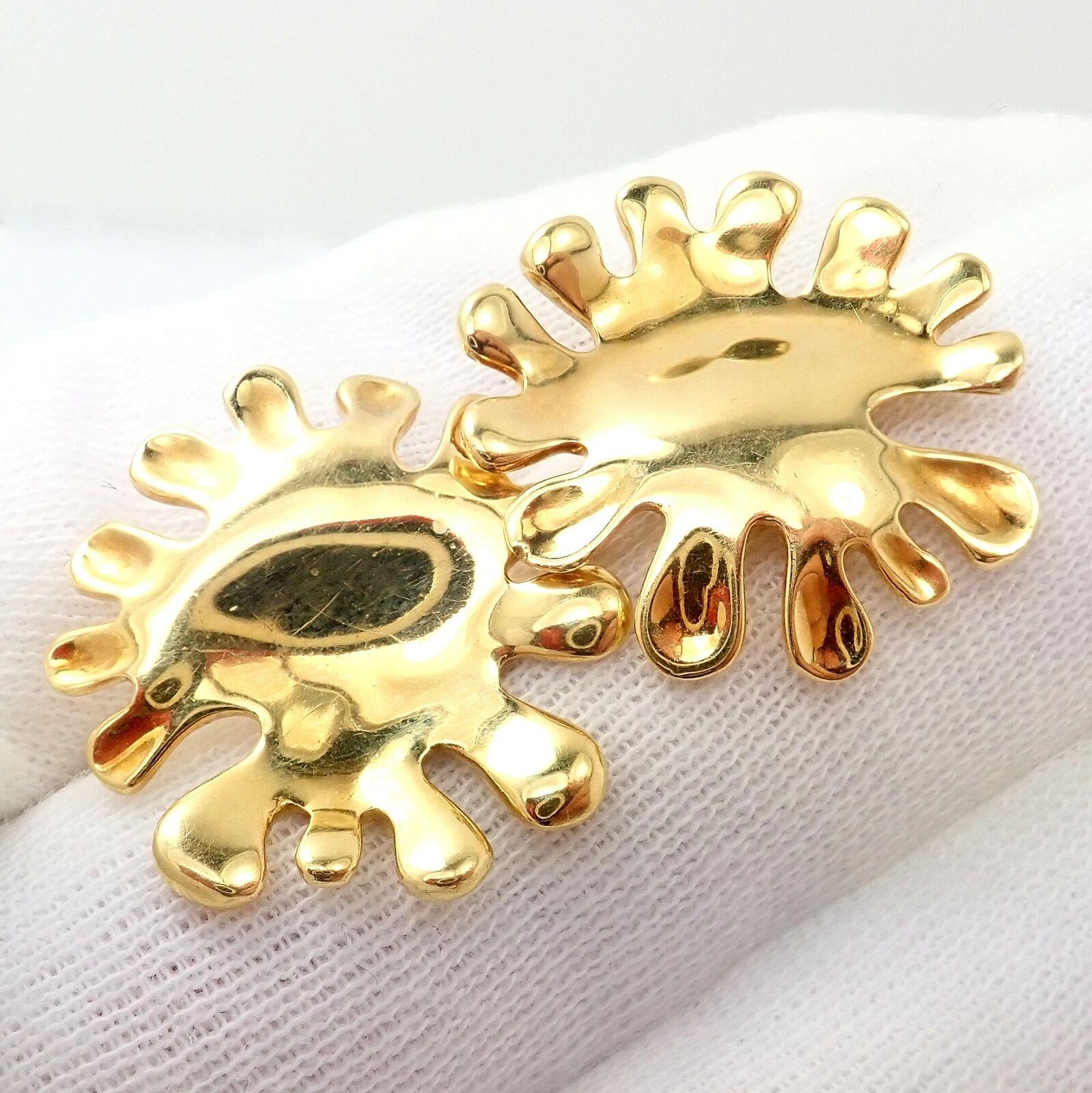 Tiffany & Co Tiffany & Co Angela Cummings Nickelodeon-Ohrringe aus abstraktem Gelbgold 1