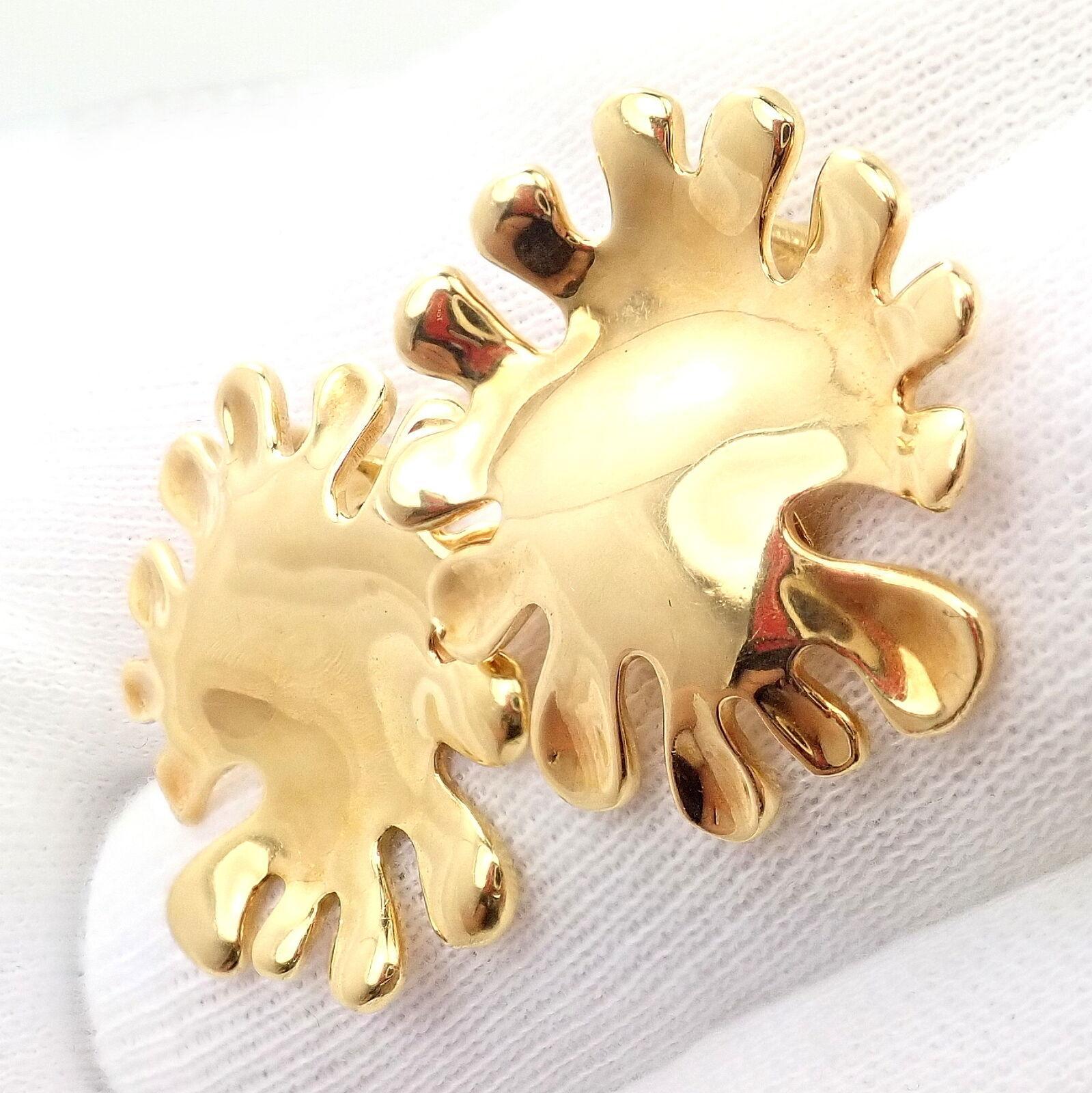 Tiffany & Co Tiffany & Co Angela Cummings Nickelodeon-Ohrringe aus abstraktem Gelbgold 2