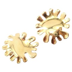 Tiffany & Co Angela Cummings Nickelodeon Abstract Yellow Gold Earrings