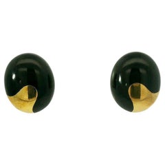 Tiffany & Co. Angela Cummings Ohrringe aus Onyx und Gold mit Schachtel