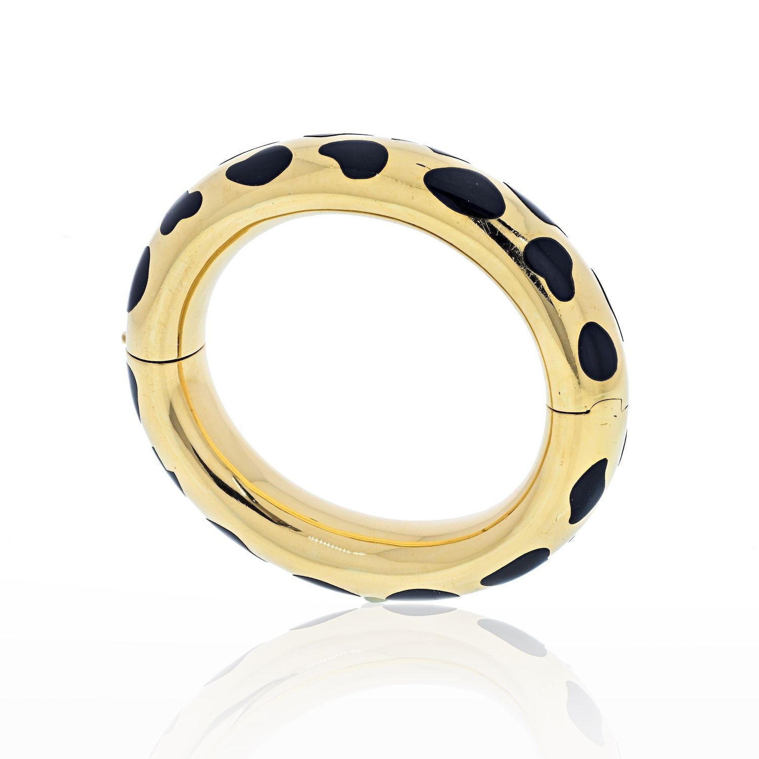 Tiffany & Co. Angela Cummings Positives und Negatives Armband mit schwarzer Intarsien (Moderne) im Angebot