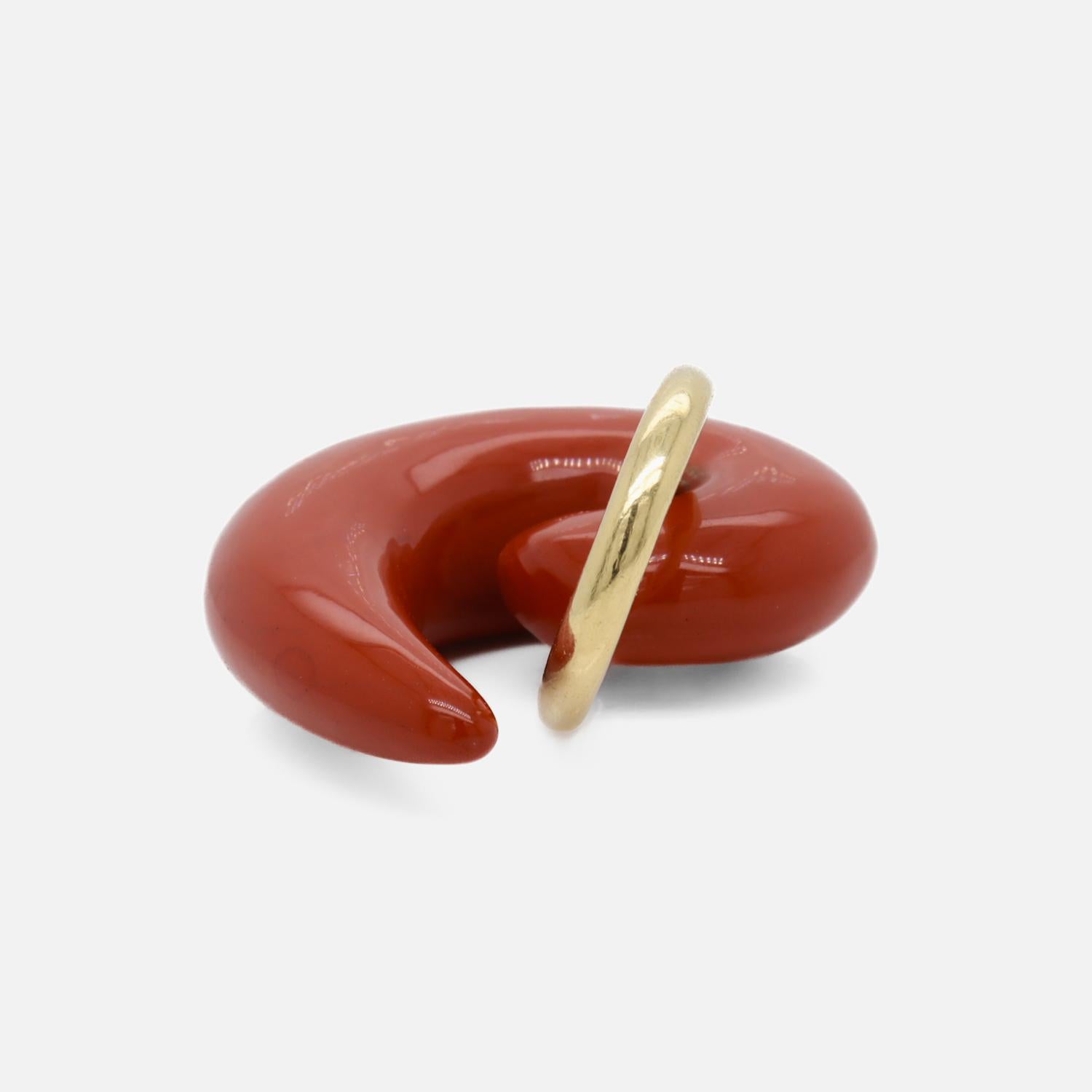 Tiffany & Co Angela Cummings Roter Jaspis-Komma-Anhänger für eine Halskette, 1970er Jahre 4