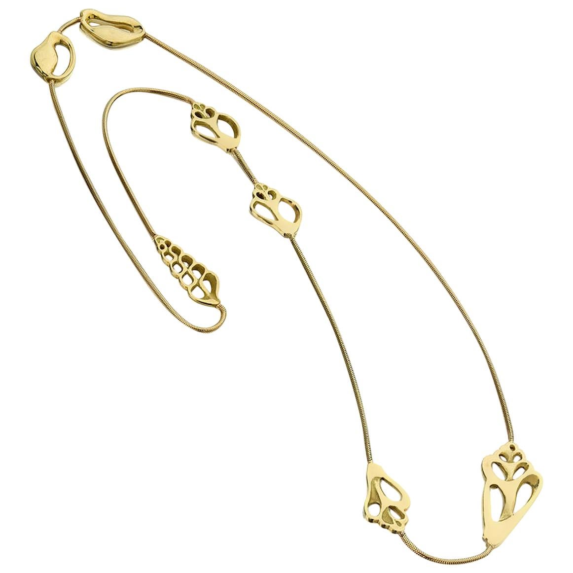 Tiffany & Co. Angela Cummings Yellow Gold Seashell Necklace