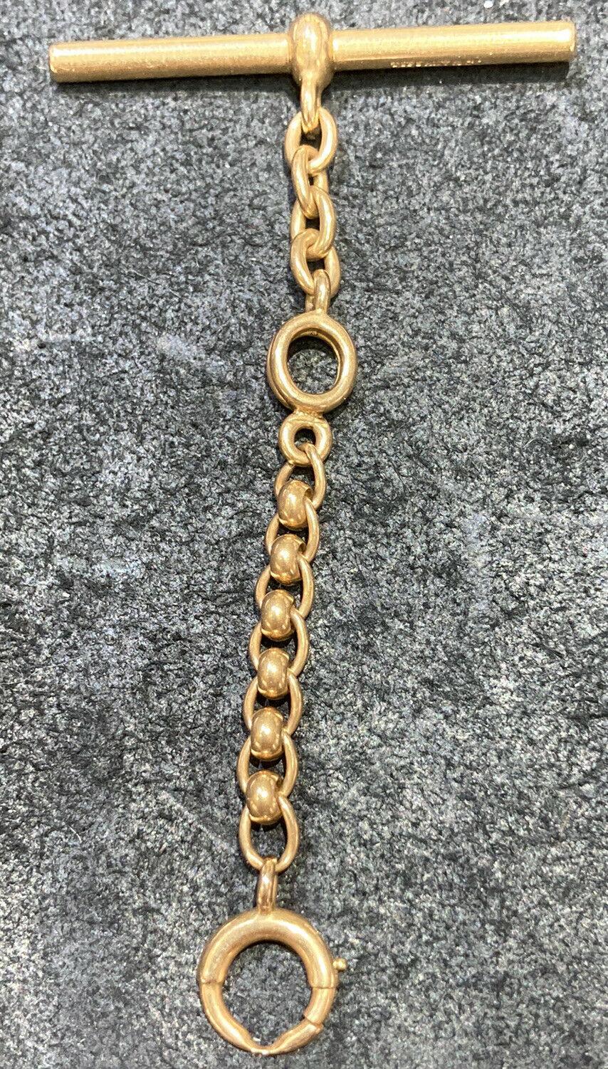 Tiffany & Co. Antique 14k Rose Gold Watch Chain Fob Connector, Circa 1900s In Excellent Condition In Beverly Hills, CA