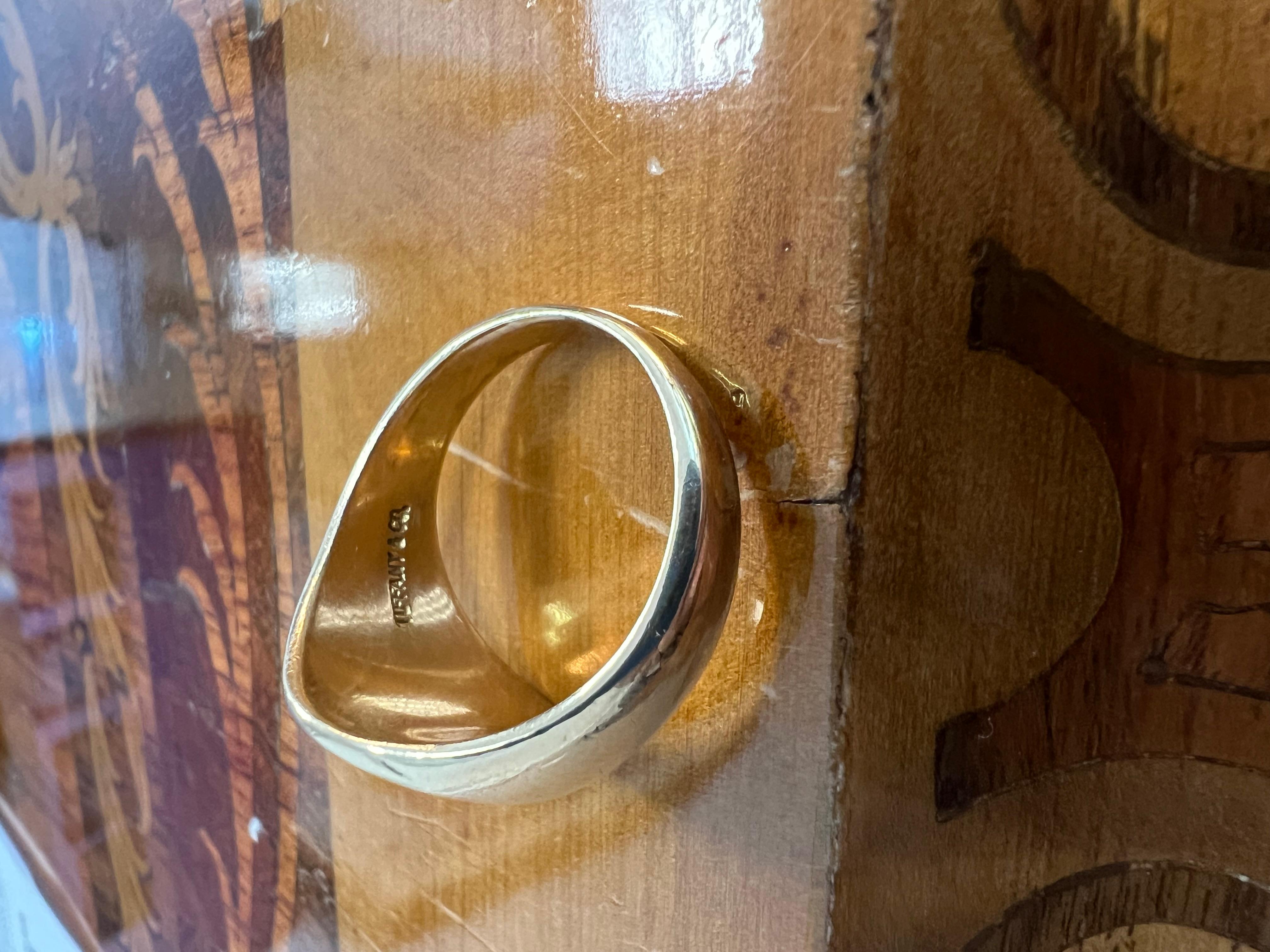 Tiffany & Co. Antique 14k Yellow Gold Crest Signet Ring

Here is your chance to purchase a beautiful and highly collectible antique signet ring. 

Highly collectible and well-made antique Tiffany & Co. 14k yellow gold signet ring.  The ring size is