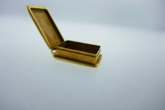 Tiffany & Co. Antique 14k Yellow Gold Locket / Pill Box Pendant Charm, c. 1930s