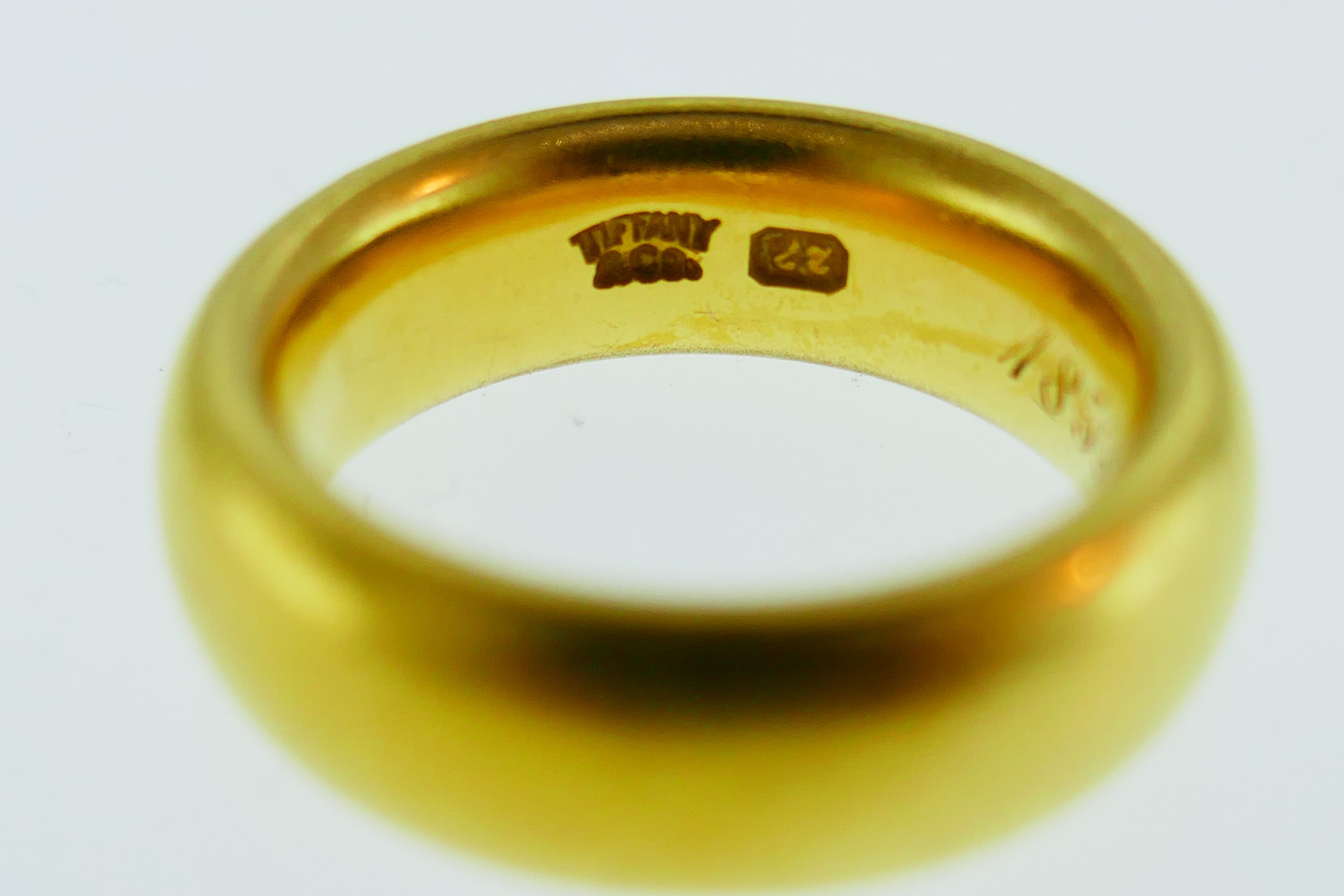 Tiffany & Co. Antique 22 Karat Yellow Gold Band Ring circa 1800s Rare 1