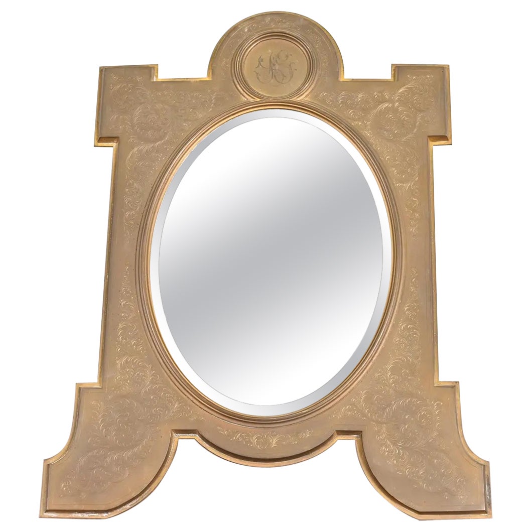 Tiffany & Co. Antique Art Deco Bronze Table Mirror For Sale