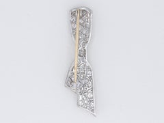 Tiffany & Co. Antique Art Deco Diamond Brooch in Platinum & 18 Karat Yellow Gold