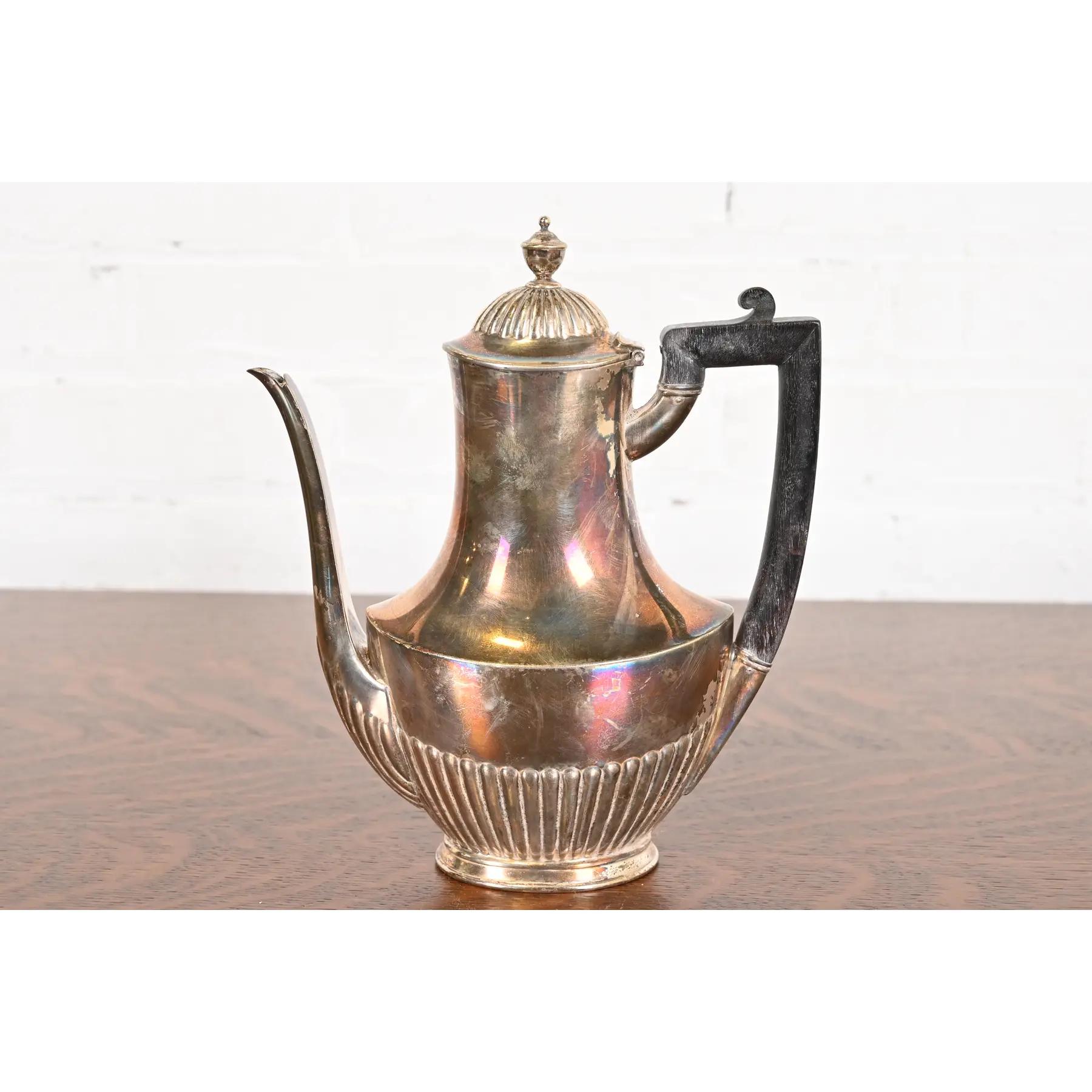 Tiffany & Co. Antique Art Deco Silver Plate Coffee or Tea Service Set For Sale 1