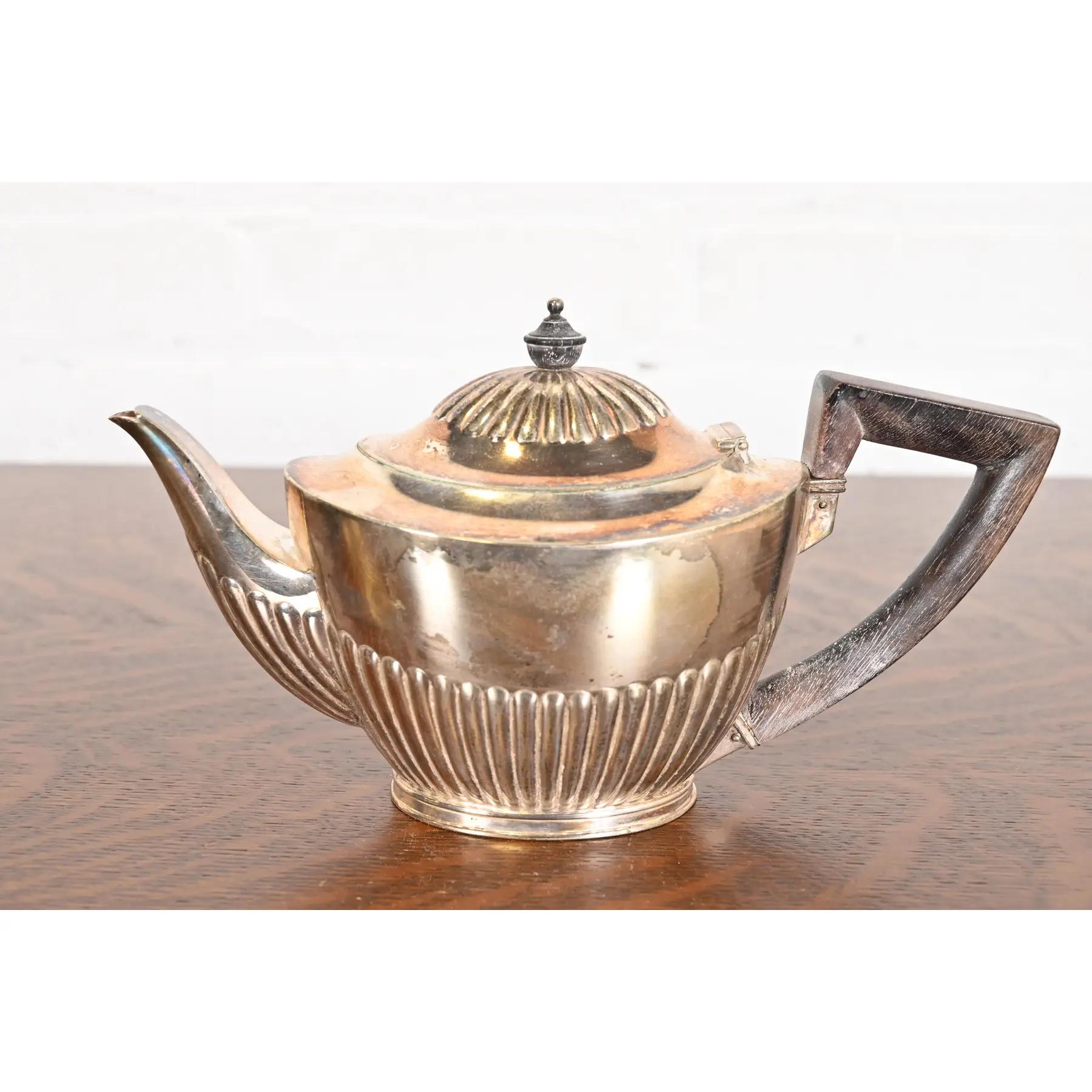 Tiffany & Co. Antique Art Deco Silver Plate Coffee or Tea Service Set For Sale 2