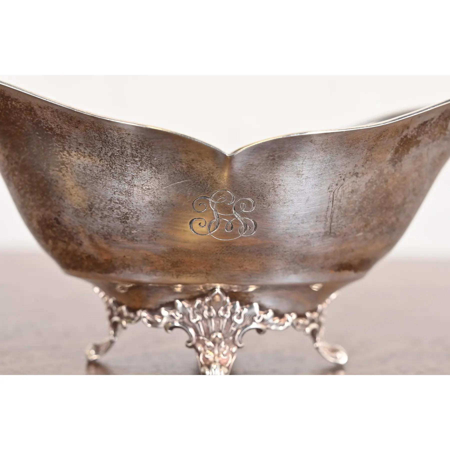 Tiffany & Co. Antique Art Deco Sterling Silver Gravy Boat 2