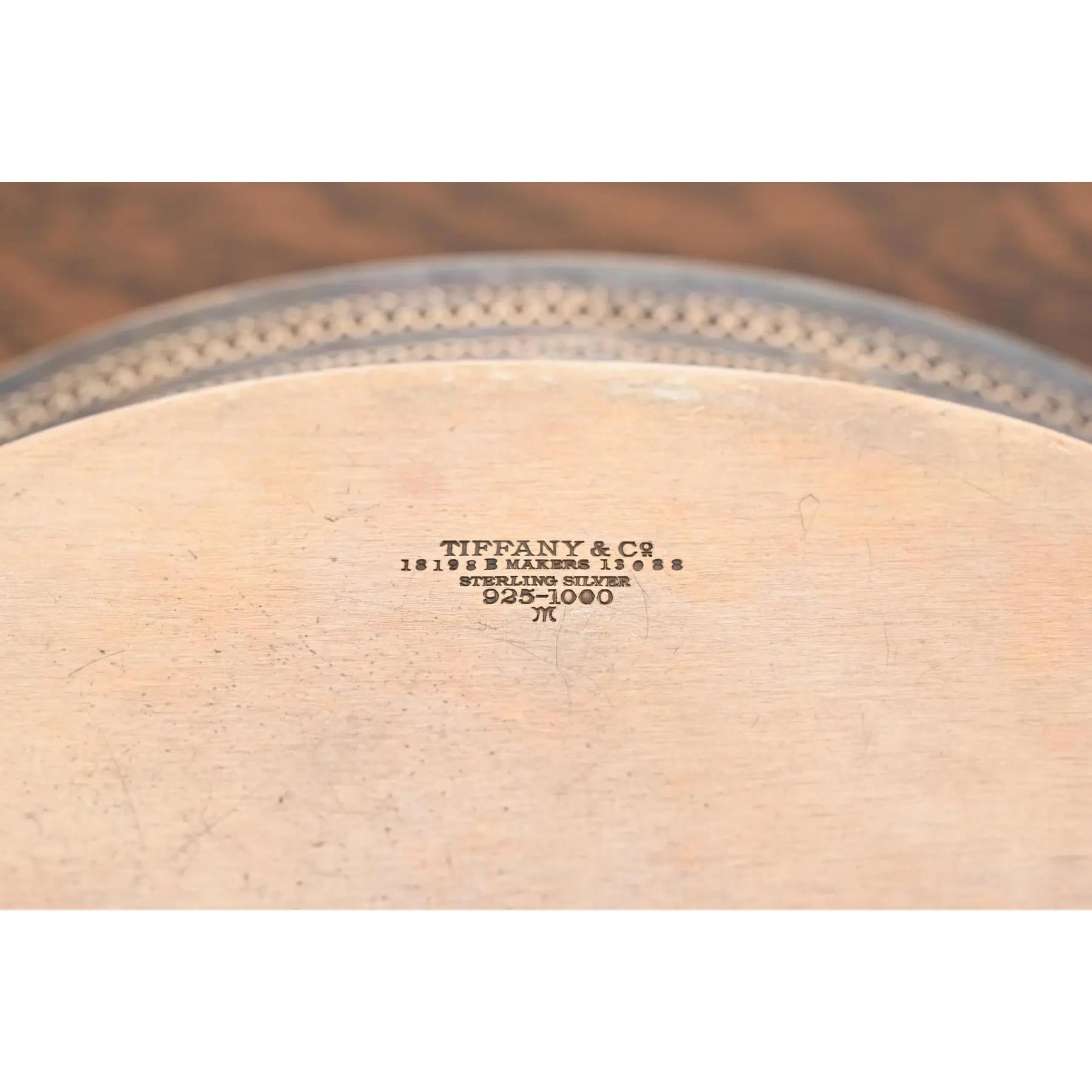 Tiffany & Co. Antique Art Deco Sterling Silver Reticulated Centerpiece Bowl For Sale 6