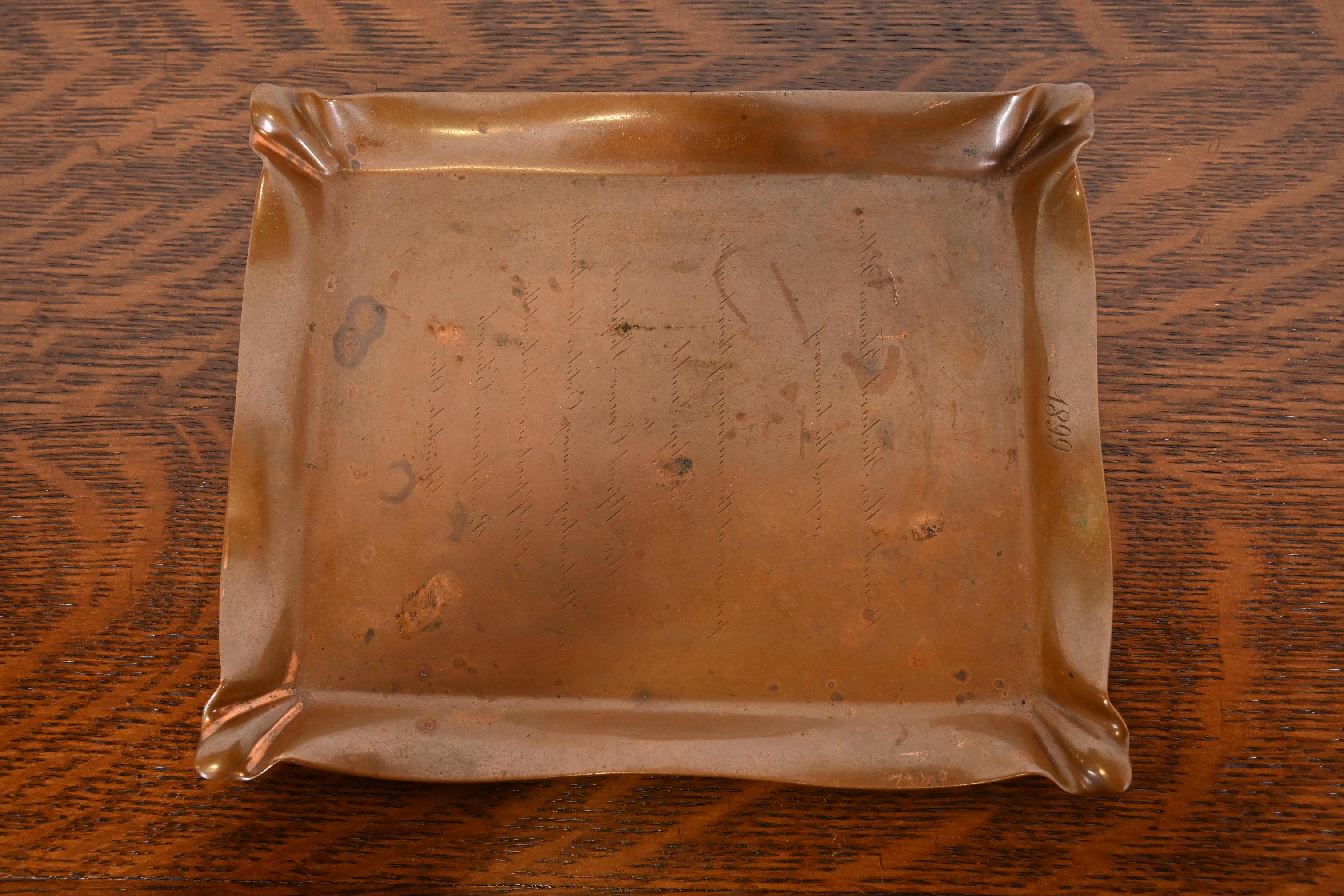 Tiffany & Co. Cenicero de bronce Art Nouveau antiguo, 1899 Bronce en venta