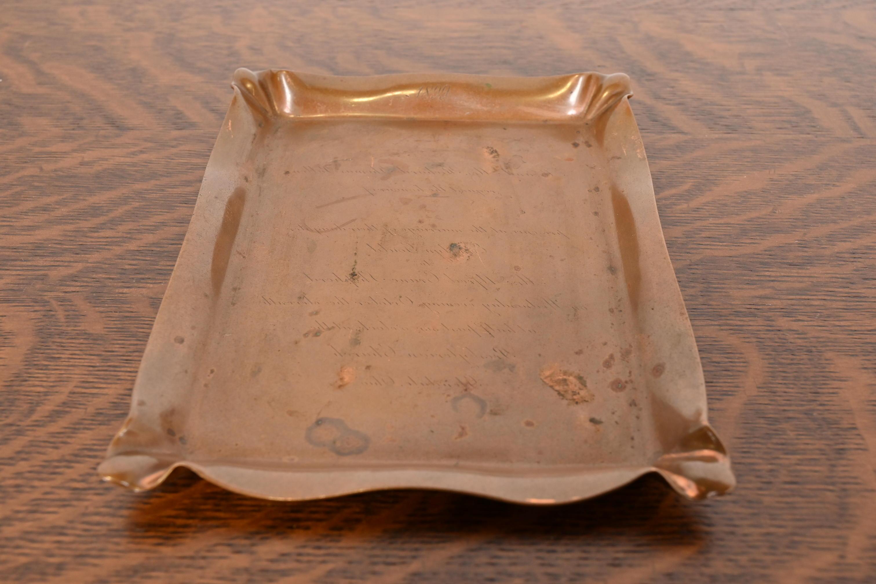 Tiffany & Co. Cenicero de bronce Art Nouveau antiguo, 1899 en venta 1