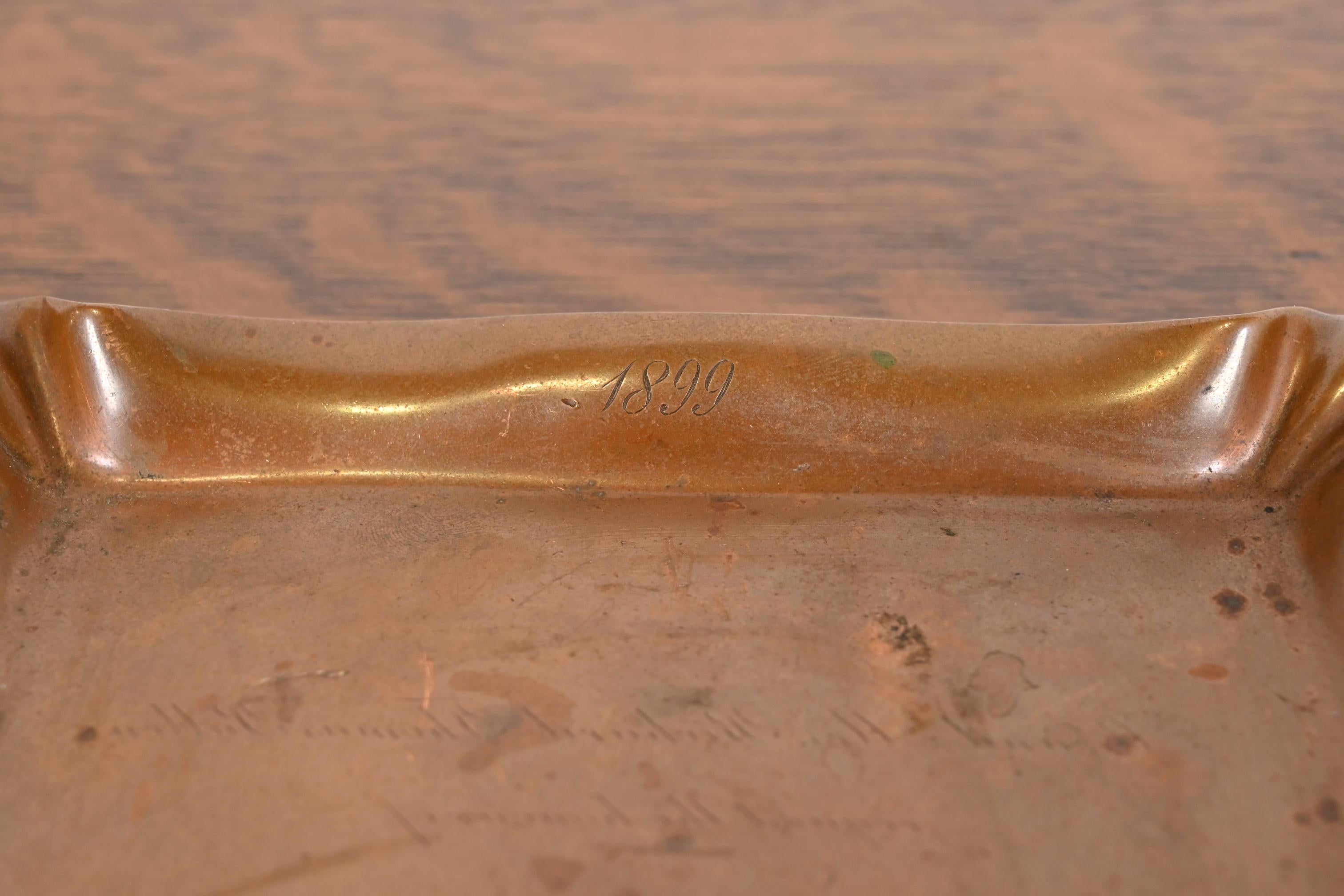 Tiffany & Co. Cenicero de bronce Art Nouveau antiguo, 1899 en venta 2