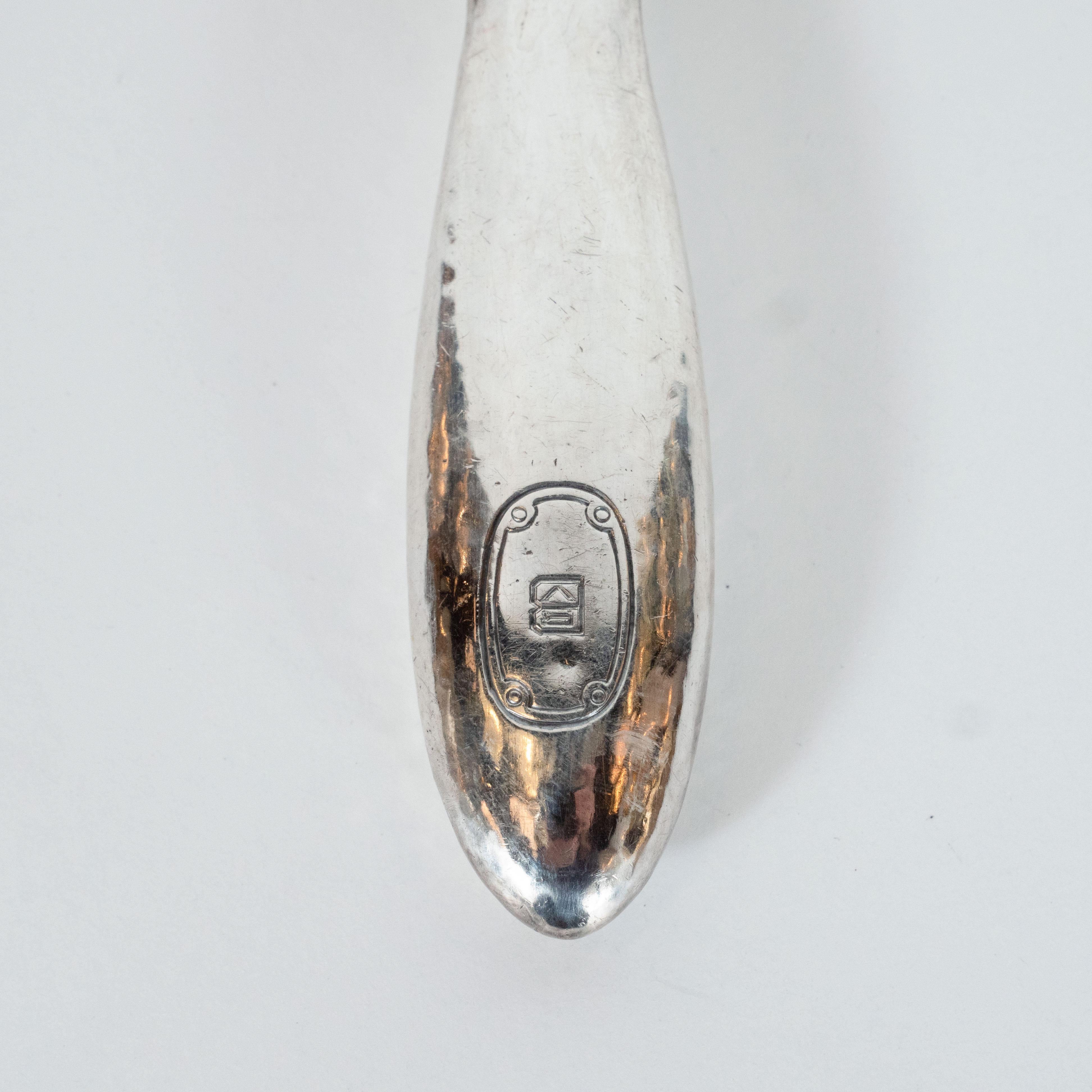 Early 20th Century Tiffany & Co. Antique Art Nouveau Hand Wrought/Hammered Sterling Silver Shoehorn