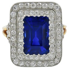 Tiffany & Co. Antique Belle Epoque Sapphire Diamond Cocktail Engagement Ring