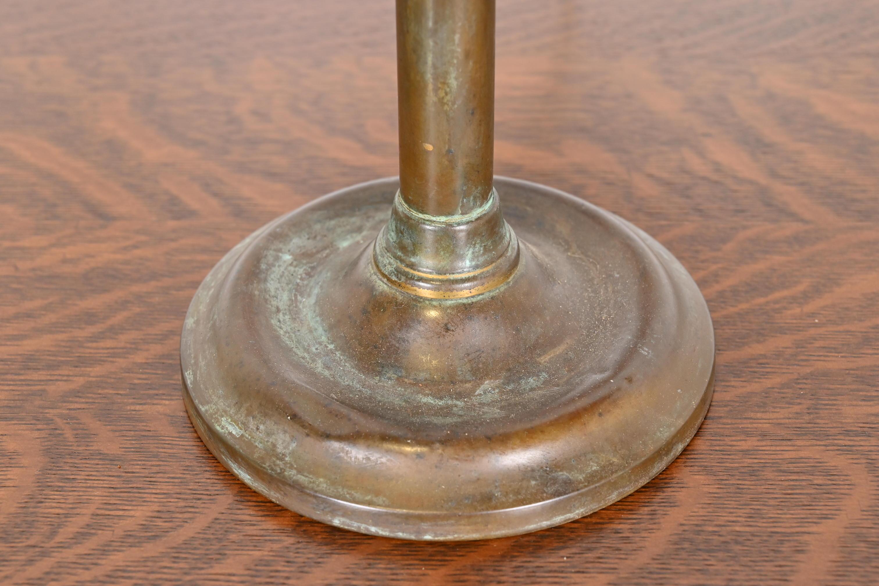 Tiffany & Co. Antique Bronze Argon Double Student Desk Lamp, Late 19th Century For Sale 8
