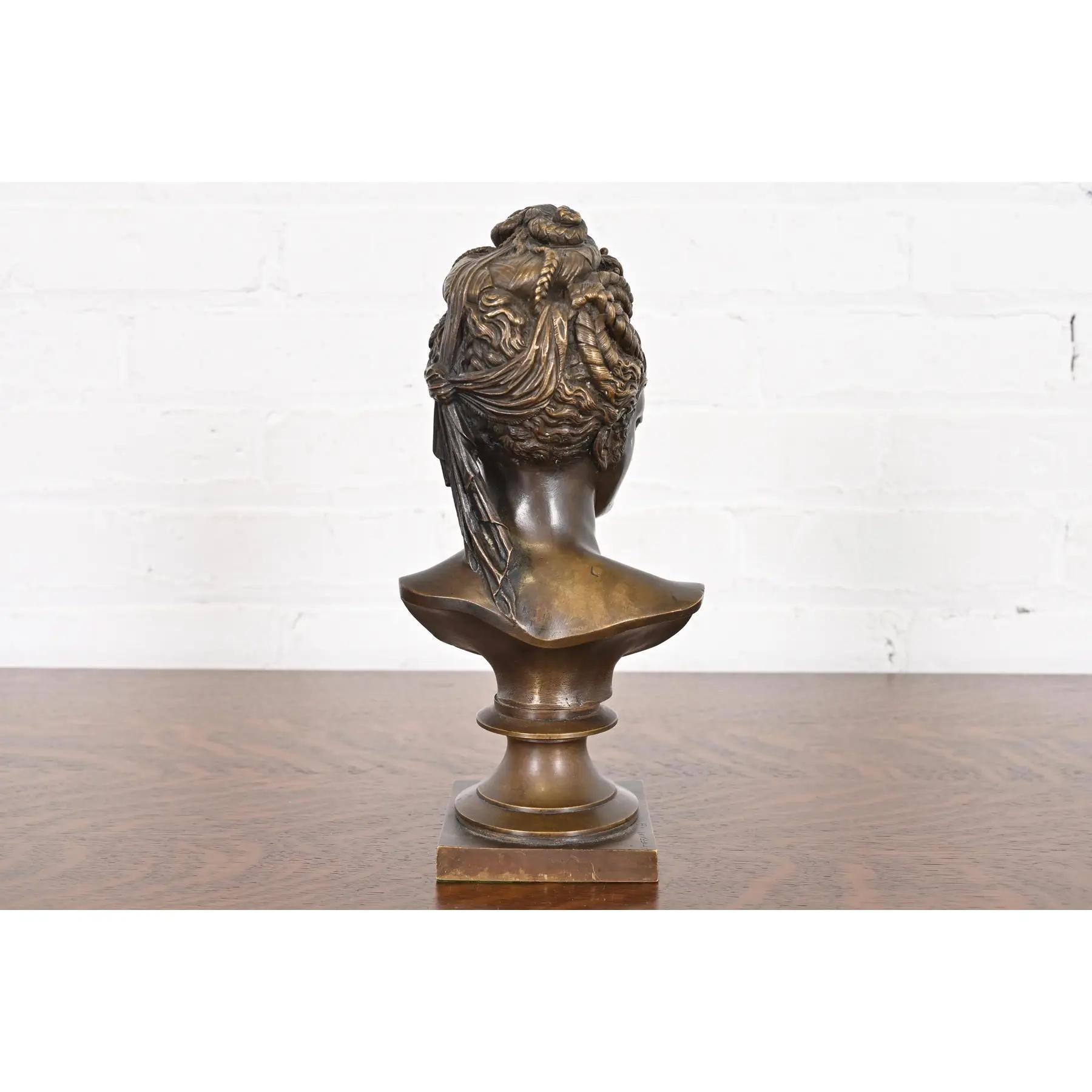 19th Century Tiffany & Co. Antique Bronze Bust of Diane De Poitiers For Sale
