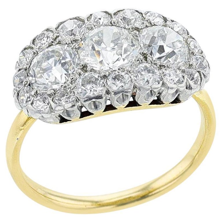 Tiffany and Bague ancienne en platine et or jaune 18 carats