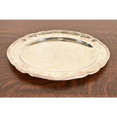 Tiffany & Co. Antique English Victorian Silverplate Serving Tray