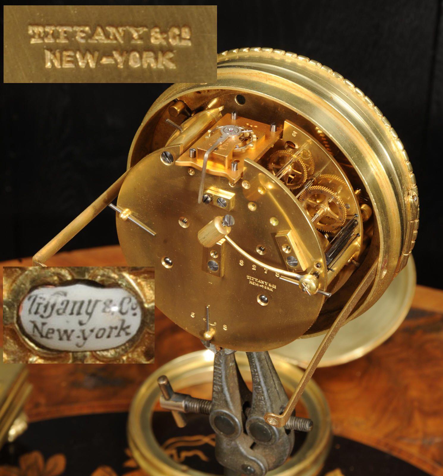 Tiffany & Co Antique French Gilt Bronze Baroque Clock 16