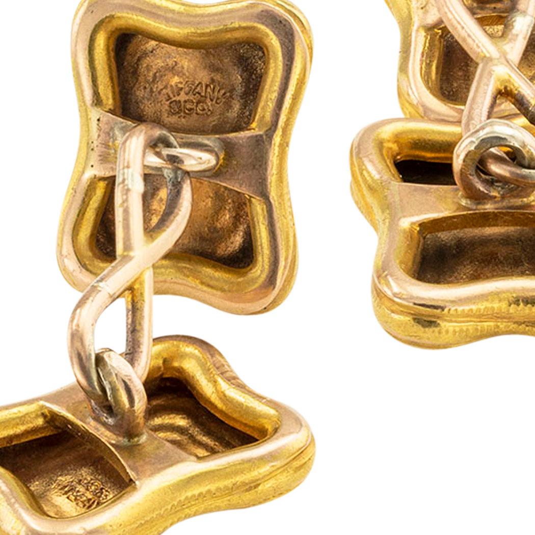 Victorian Tiffany & Co Antique Gold Cufflinks For Sale