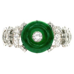 Tiffany & Co. Antique Jade & Diamond Bracelet