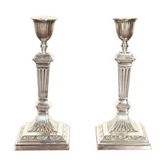 Tiffany & Co. Antichi candelabri neoclassici in silverplate, coppia