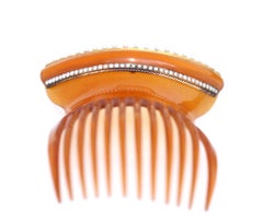 Tiffany & Co. Antique Pearl Beads Comb, Gold Frame, 1900, USA