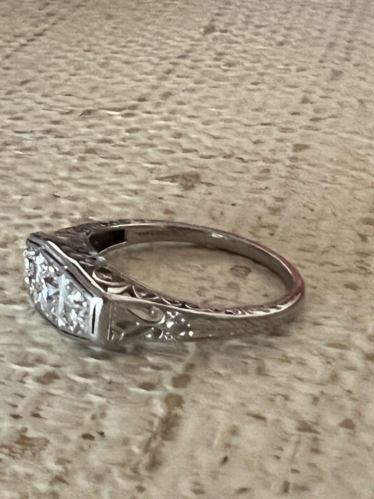Tiffany & Co. Antique Platinum & Three Stone Diamond Ring Circa 1900s Rare 3
