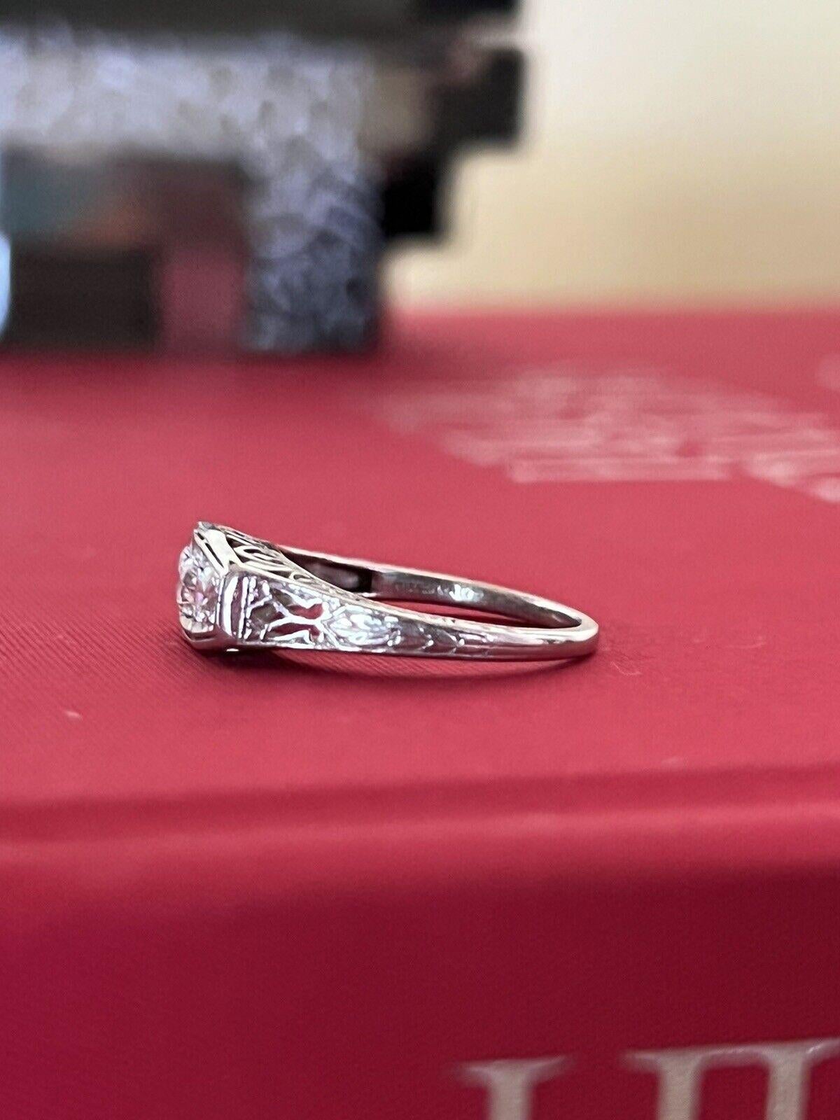 Art Deco Tiffany & Co. Antique Platinum & Three Stone Diamond Ring Circa 1900s Rare
