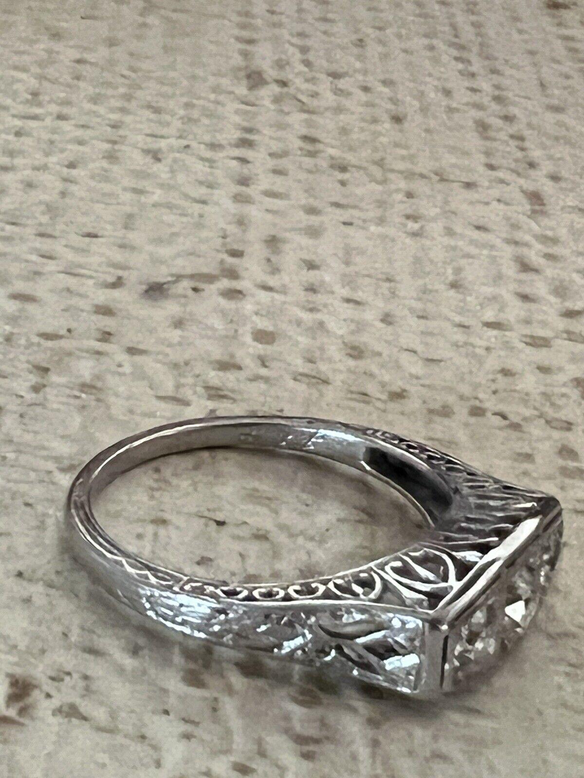 Tiffany & Co. Antique Platinum & Three Stone Diamond Ring Circa 1900s Rare 3