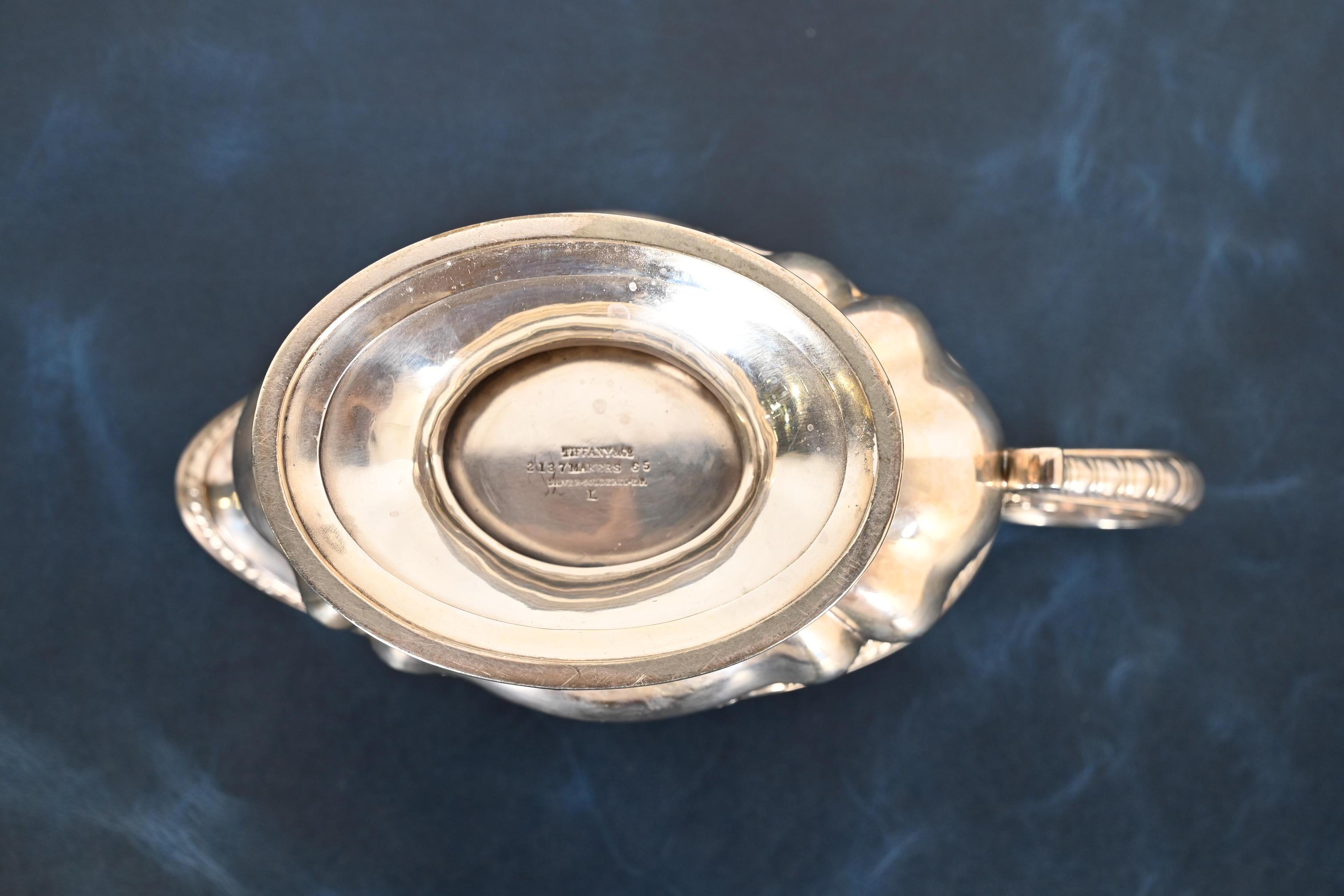 Tiffany & Co. Antique Repoussé Silverplate Gravy Boat 3